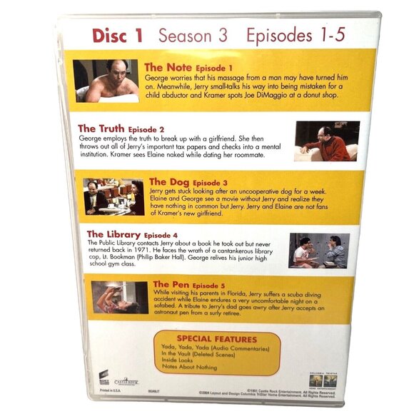 Seinfeld - Season 3 (DVD, 2004, 4-Disc Set) - Picture 8 of 11